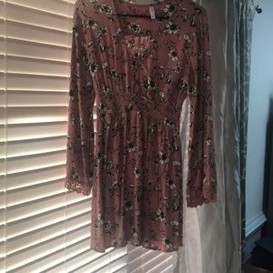 Pink floral dress/tunic top